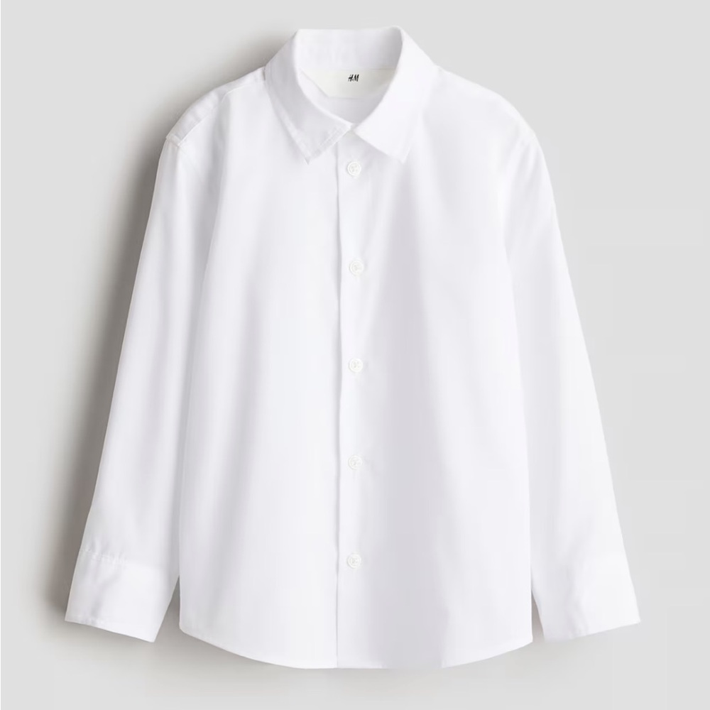 H&M Kids White Easy Iron Shirt